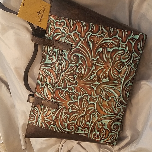 Patricia Nash | Bags | Patricia Nash Varsi Tote Tooled Turq Nwt | Poshmark